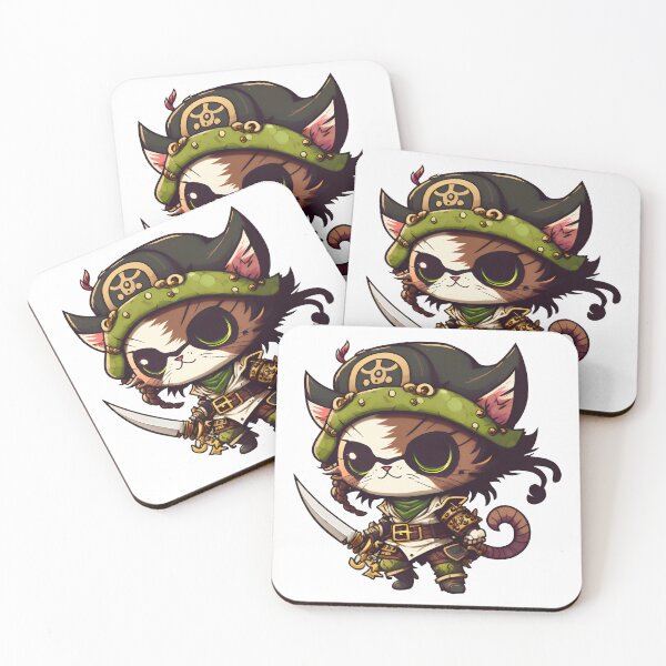 Item preview, Kawaii Pirate Cats | Chibi Cats | Anime Cats | Pirate Cats 04 designed and sold by Catcosm.