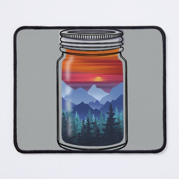 Item preview, Mountain Sunset in a Jar designed and sold by For Art Sake.