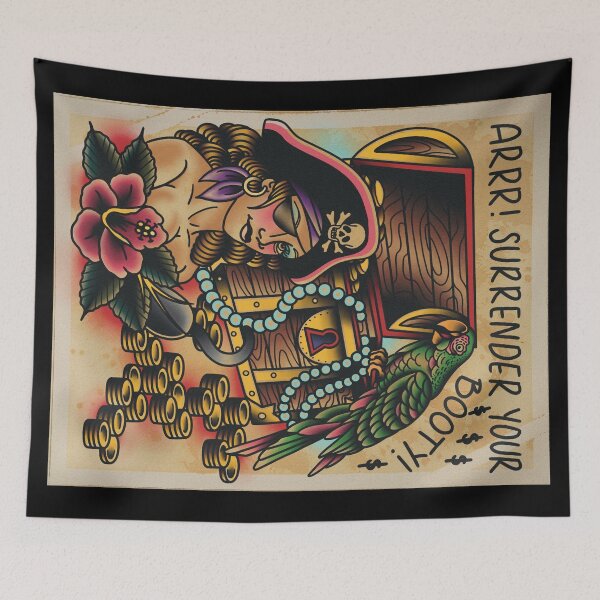 Item preview, Pirate booty tip sign designed and sold by Aloha-Life-808.