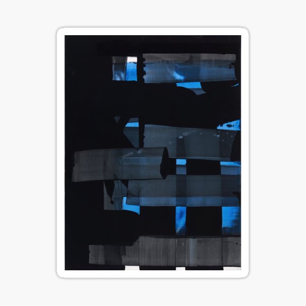 "Soulages Painture Blue black" Sticker for Sale by sarahchapmand