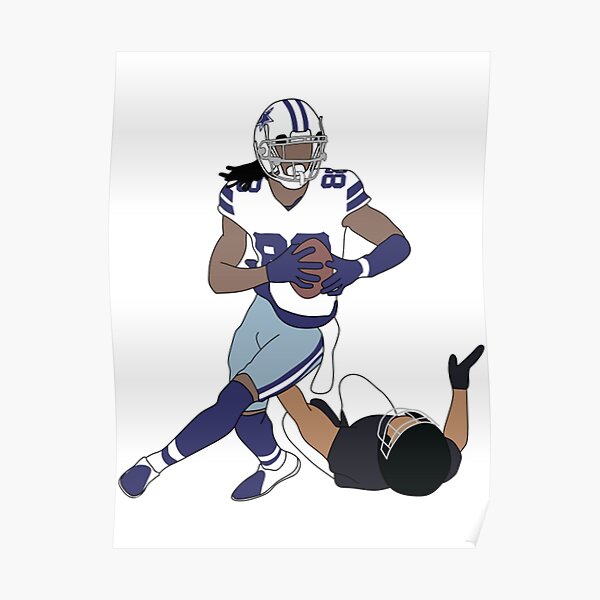 525418 CEEDEE LAMB Football Touchdown 1 36x24 WALL PRINT POSTER