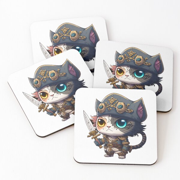 Item preview, Kawaii Pirate Cats | Chibi Cats | Anime Cats | Pirate Cats 05 designed and sold by Catcosm.