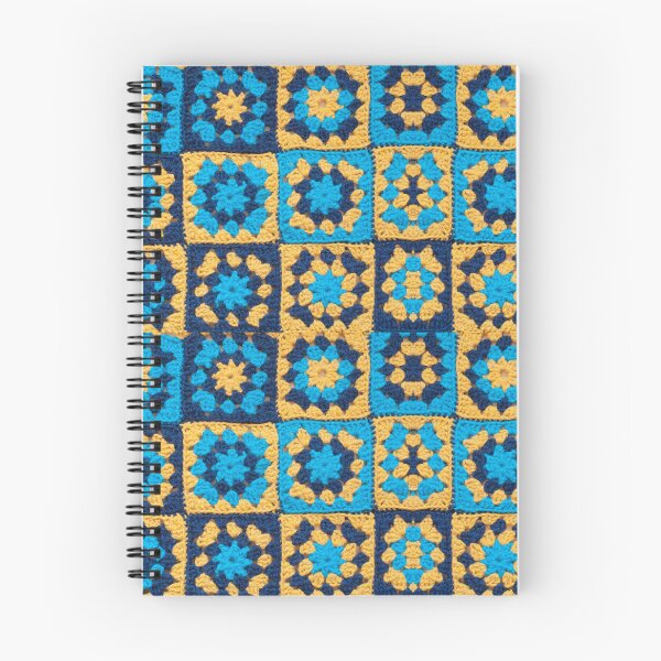 Item preview, Crochet Granny Square Pattern-Yellow Blue designed and sold by Sasidenidesign.