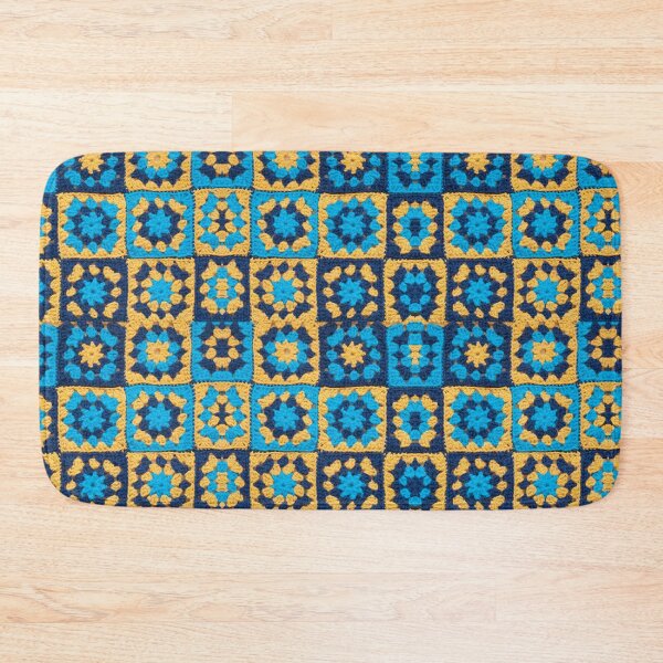 Item preview, Crochet Granny Square Pattern-Yellow Blue designed and sold by Sasidenidesign.