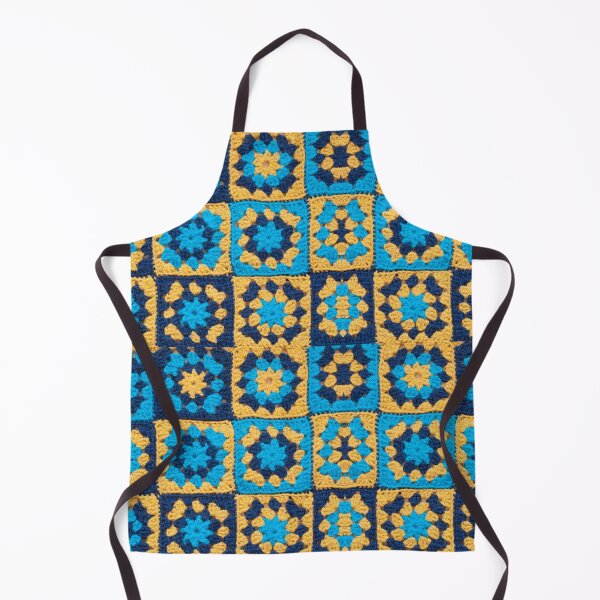 Item preview, Crochet Granny Square Pattern-Yellow Blue designed and sold by Sasidenidesign.