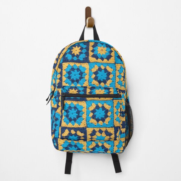Item preview, Crochet Granny Square Pattern-Yellow Blue designed and sold by Sasidenidesign.