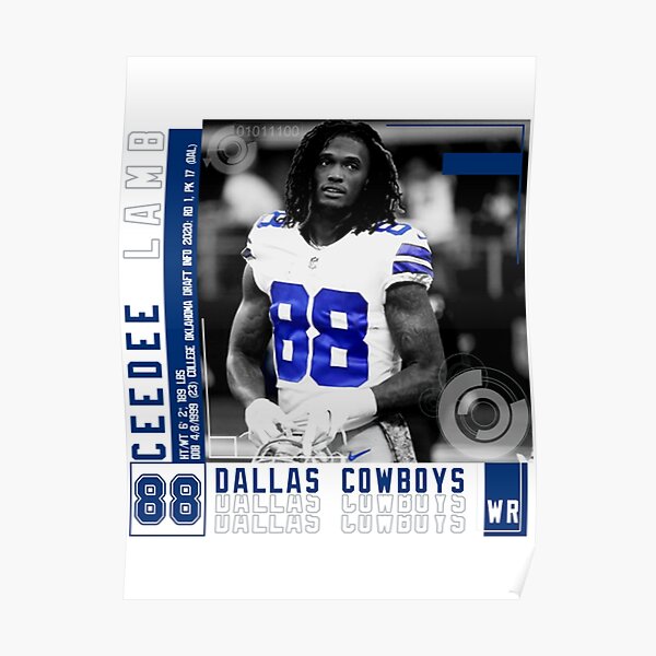 : DELICK American Football Wide Receiver CeeDee Lamb Poster  Picture Print Wall Art Poster Painting Canvas Posters Artworks Gift Idea  Room Aesthetic 16x24inch(40x60cm) : Hogar y Cocina