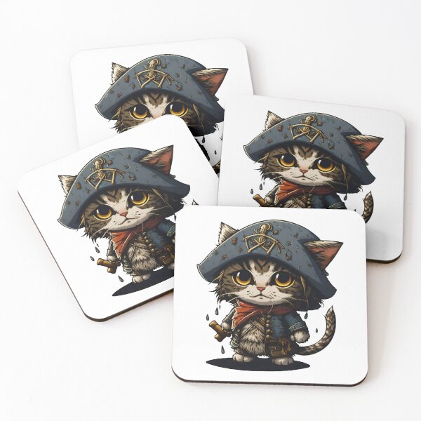 Item preview, Kawaii Pirate Cats | Chibi Cats | Anime Cats | Pirate Cats 06 designed and sold by Catcosm.