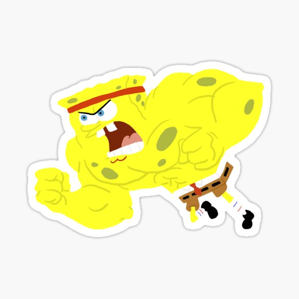 "Wrestling Spongebob" Sticker for Sale by vpittore Redbubble