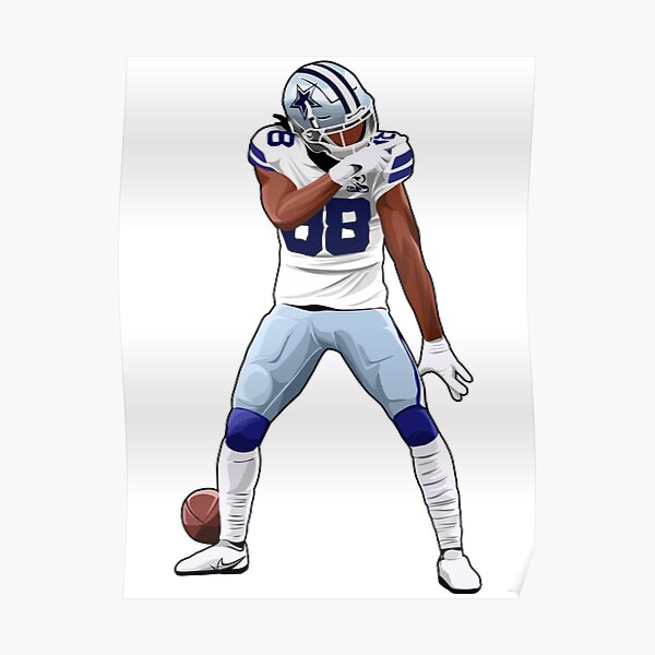 CeeDee Lamb 88 Dallas Cowboys football player glitch poster gift