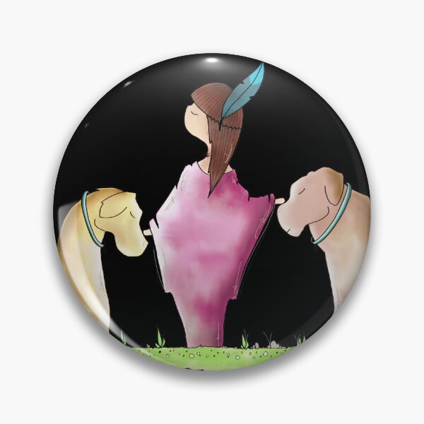 Item preview, The Guardian Keeper with her Faithful Dogs designed and sold by AnnieSummers.