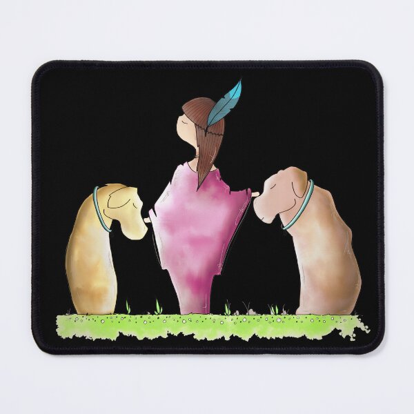 Item preview, The Guardian Keeper with her Faithful Dogs designed and sold by AnnieSummers.