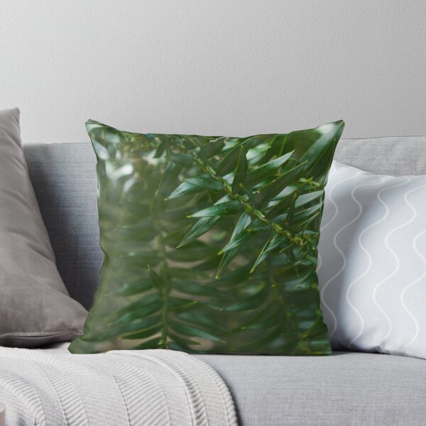 Item preview, pine tree dark green branch with sharp needle closeup designed and sold by Nupu.