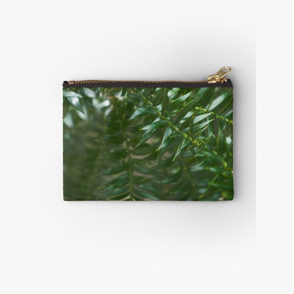 Item preview, pine tree dark green branch with sharp needle closeup designed and sold by Nupu.