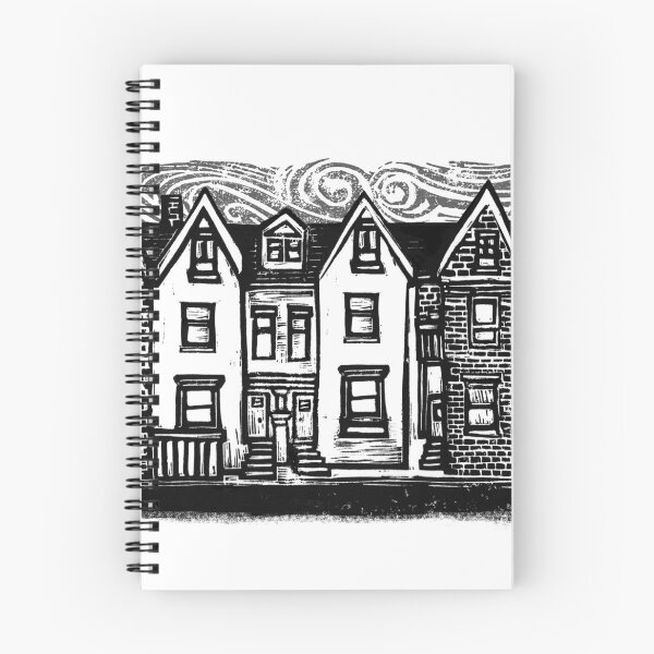 Item preview, Row Houses Linocut designed and sold by opifan.