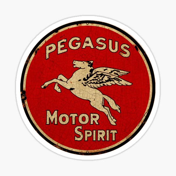 Pegasus Motor Spirit Gasoline. Sticker