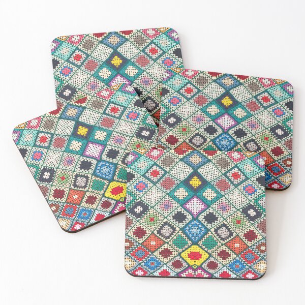 Item preview, Crochet Granny Square Pattern in Multi-color designed and sold by Sasidenidesign.
