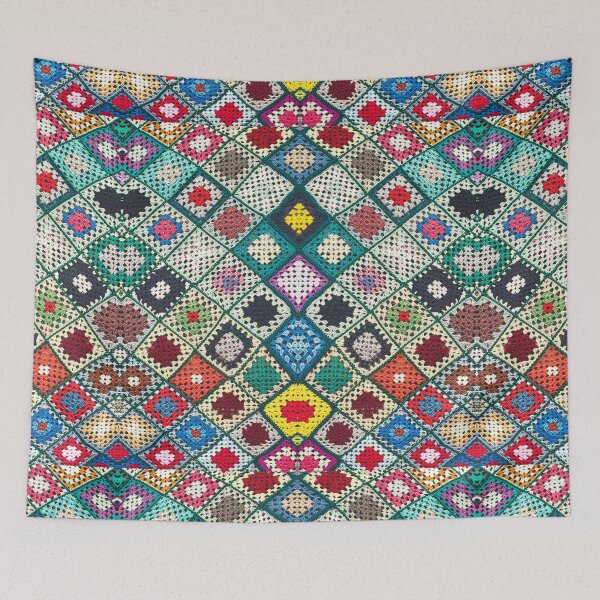 Item preview, Crochet Granny Square Pattern in Multi-color designed and sold by Sasidenidesign.