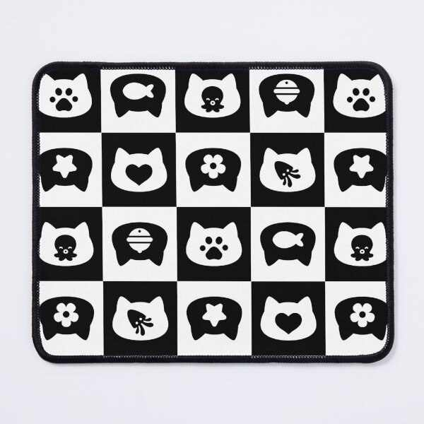 Artikelvorschau, Black and White Square Cat Pattern entworfen und verkauft von 8justart socks and more.