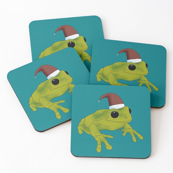 Item preview, Christmas Froggy Teal designed and sold by spillingthemilk.