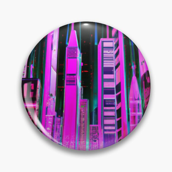 Aperçu de l'œuvre Imposante ville rose et rouge Big Neon créée et vendue par Dareshift.