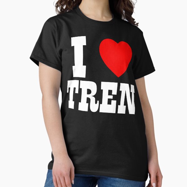 Vista previa del artículo con la obra «I Heart Tren, I Love Tren Divertido», diseñado y vendido por Ubix.