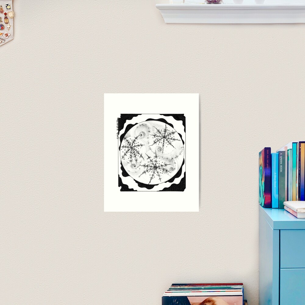 Snowglobe, Ink Drawing Art Print