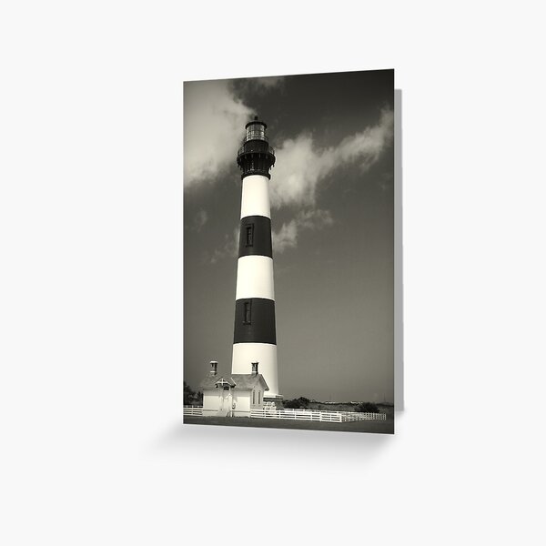 Bodie Island Lighthouse (Mono) Greeting Card