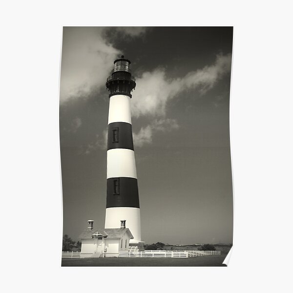 Bodie Island Lighthouse (Mono) Poster