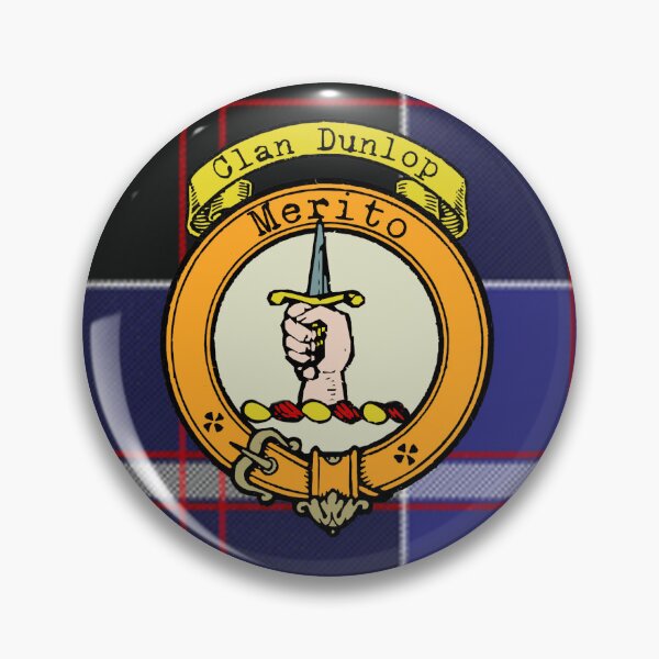 Artikelvorschau, Schottischer Tartan und Wappen von Dunlop entworfen und verkauft von BagTown Clans.
