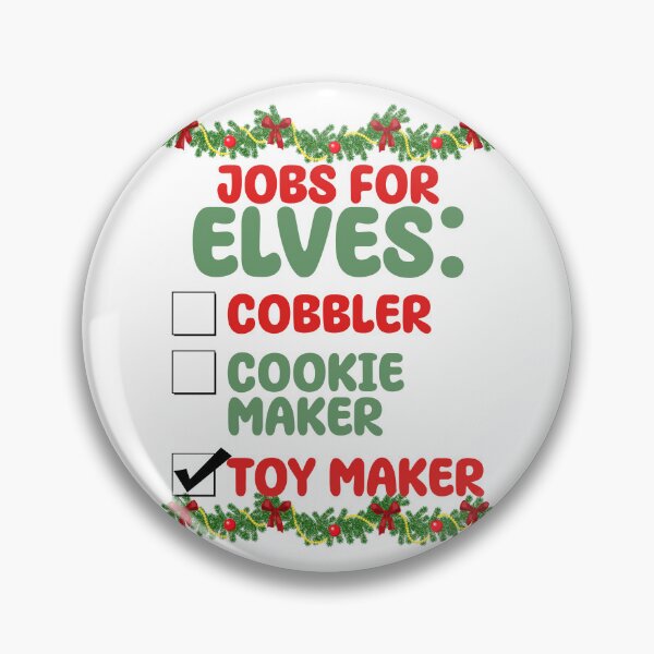 Item preview, Jobs for elves: cobbler, cookie maker, toy maker - Elf designed and sold by Sticker Up.