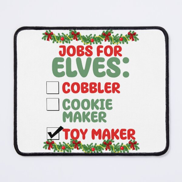 Item preview, Jobs for elves: cobbler, cookie maker, toy maker - Elf designed and sold by Sticker Up.