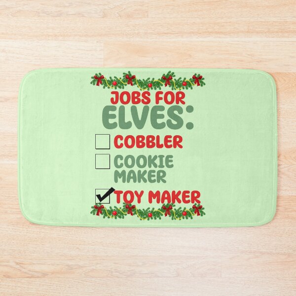 Item preview, Jobs for elves: cobbler, cookie maker, toy maker - Elf designed and sold by Sticker Up.