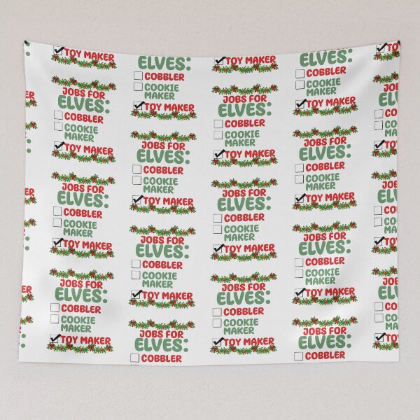 Item preview, Jobs for elves: cobbler, cookie maker, toy maker - Elf designed and sold by Sticker Up.
