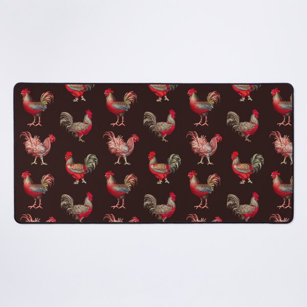 Item preview, Vintage Red Roosters Pattern designed and sold by UncannyCanvas.