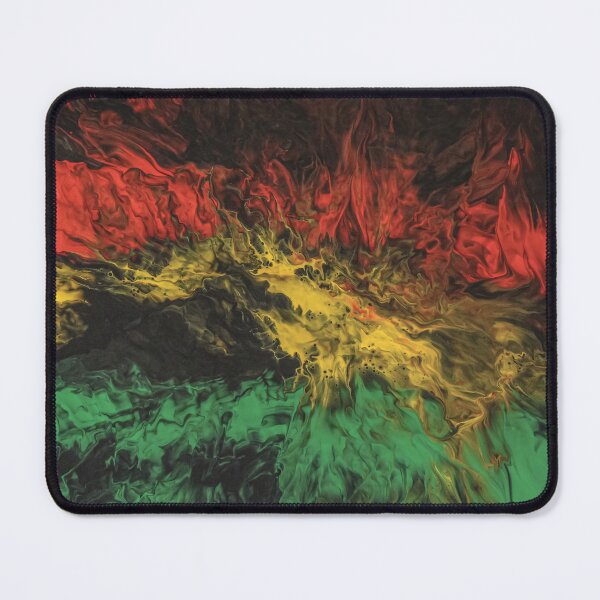 Item preview, Red Yellow Green Acrylic Pour Painting designed and sold by OneCreativePup.