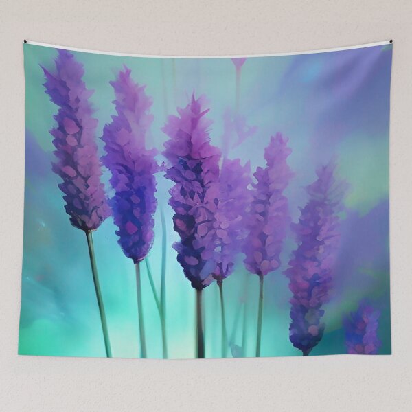 Item preview, Blossoms of Lavender in Floral Flowers Garden Botanical Design Illustration designed and sold by deniselynnimage.