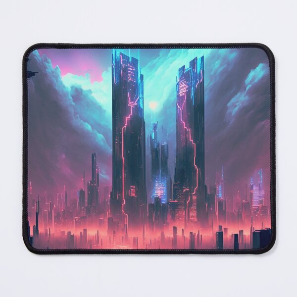 Item preview, Cyberpunk Vibrant Skyscraper Cityscape designed and sold by AICreateWorlds.