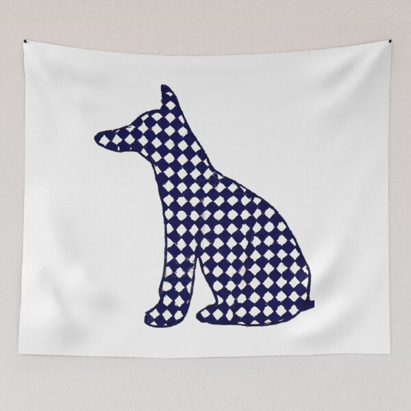Item preview, Checkered Dog in Ukiyo-e Style (AI Generated Art) designed and sold by Cowboy Folly.