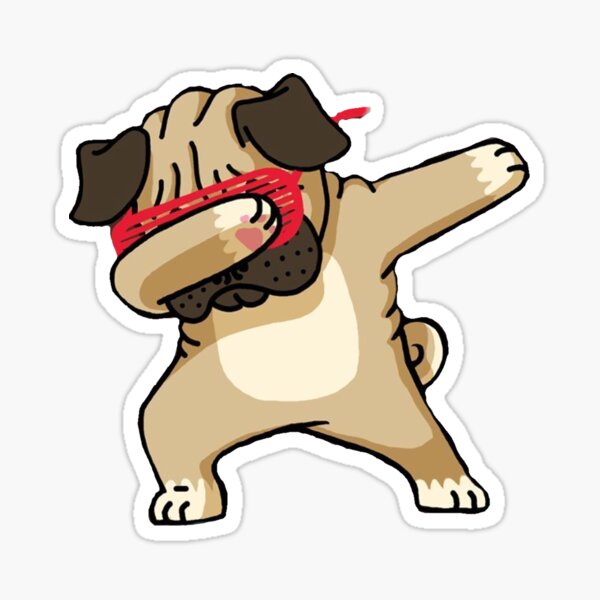 Pug Dab Sticker