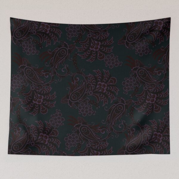 Item preview, Paisley Print "Meadows" Dark Green Paisley Colors designed and sold by OutshineAll.