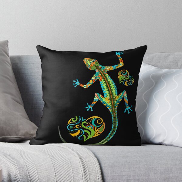 Lizard love - single Throw Pillow