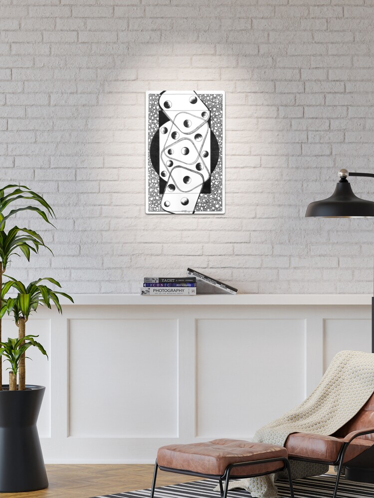 Thumbnail 1 of 4, Metal Print, Play Outside, Ink Drawing designed and sold by Danielle Scott.
