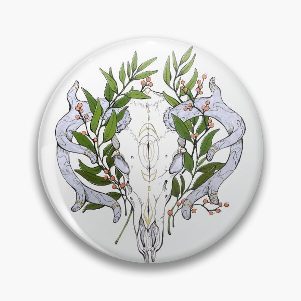 Item preview, Elk Skull with Berries designed and sold by MicaelaDawn.