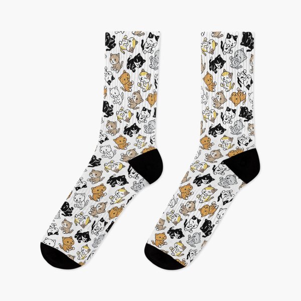Item preview, Cute Cat Pattern designed and sold by 8justart socks and more.