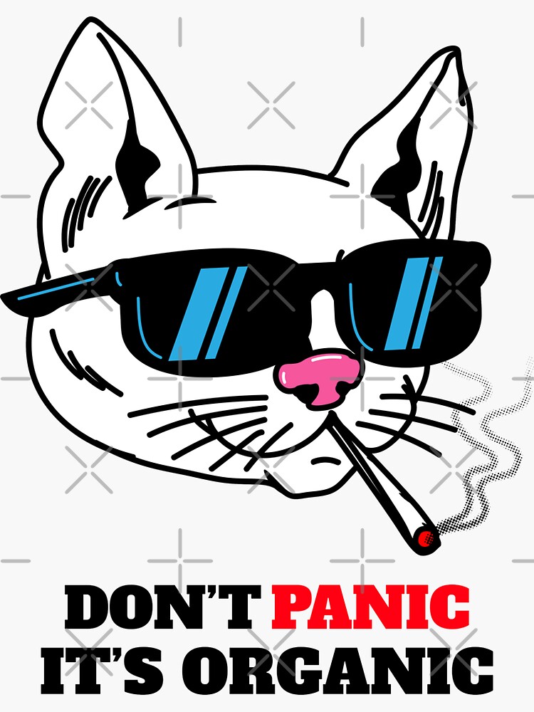 "DON'T PANIC IT'S ORGANIC" Sticker for Sale by Jrode | Redbubble