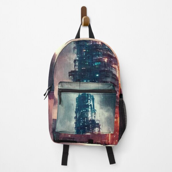 Item preview, Cyberpunk City Skyscraper in a Storm designed and sold by AICreateWorlds.