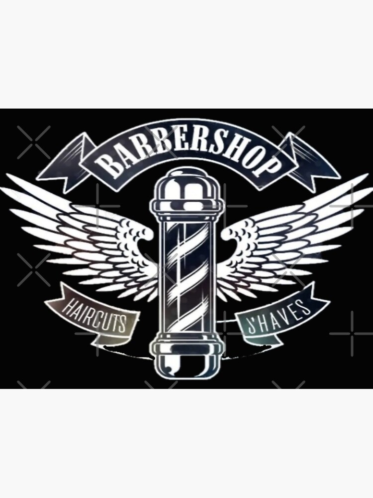 Barber Faded Clippers Wings Barbershop Salon Pole Haircut Hair 