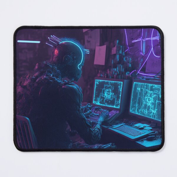 Item preview, Cyberpunk Hacker designed and sold by AICreateWorlds.
