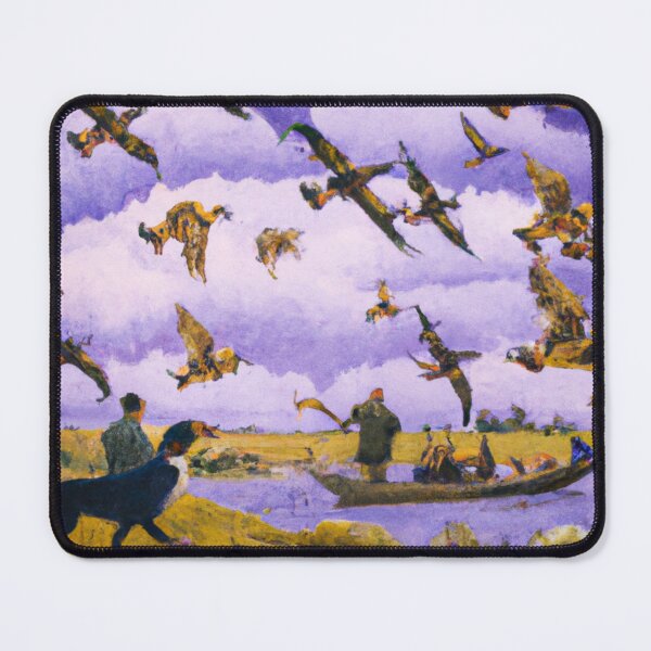 Item preview, A Bonanza of Ducks while Hunting in style of a painting (AI Generated Art) designed and sold by Cowboy Folly.